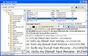 AL Font Installer software
